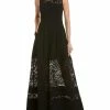 Aidan Mattox Lace Inset Crepe Gown - Black 1 Aidan Mattox Lace Inset Crepe Gown - Black -Adina's Brida store 113ae9b0150242ac110003