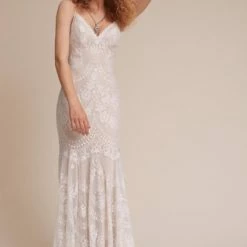 BHLDN Cascading Lace Gown