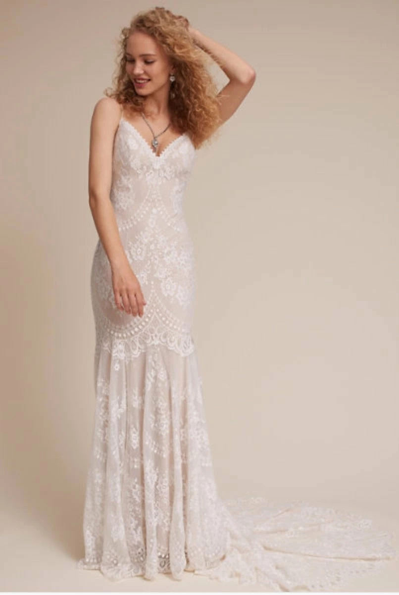 BHLDN Cascading Lace Gown