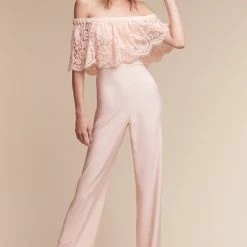 BHLDN Theia Mila Jumpsuit - Blush