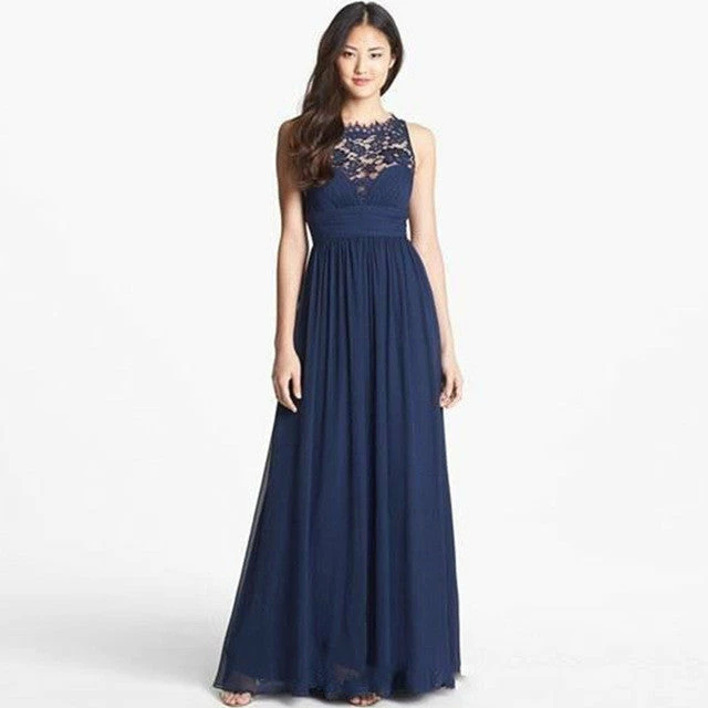 Aidan Mattox Embellished Lace & Silk Chiffon Gown - Twilight - Image 4