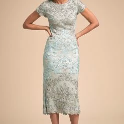 BHLDN JS Collections Santiago Dress - Silver Ice