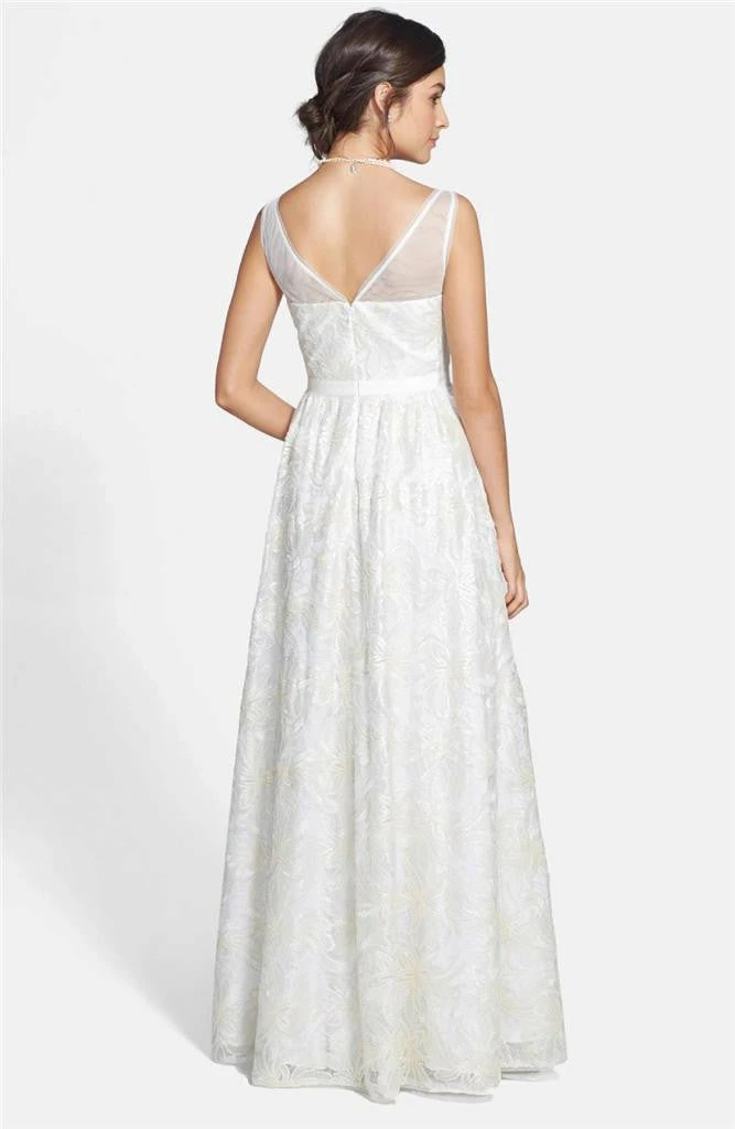 Adrianna Papell Sleeveless Illusion Sequin-lace Wedding Gown - Image 10