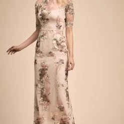 BHLDN Adrianna Papell Roman Gown - Mink