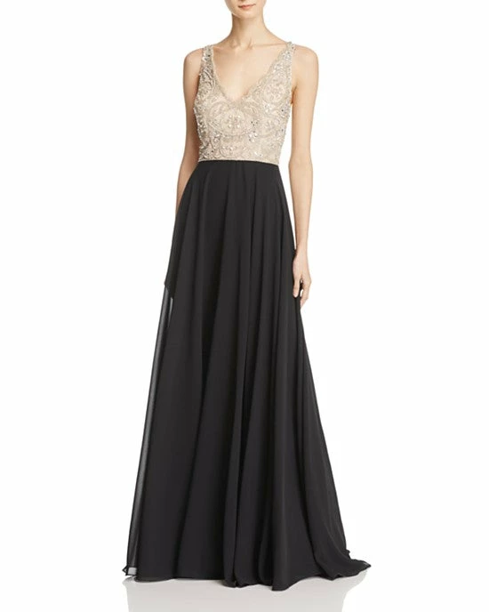 BHLDN Aidan Mattox Regina Gown - Champagne & Black 7 BHLDN Aidan Mattox Regina Gown - Champagne & Black - Image 5