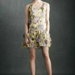 BHLDN Anna Sui Silk Castle Hill Shift Dress - Floral