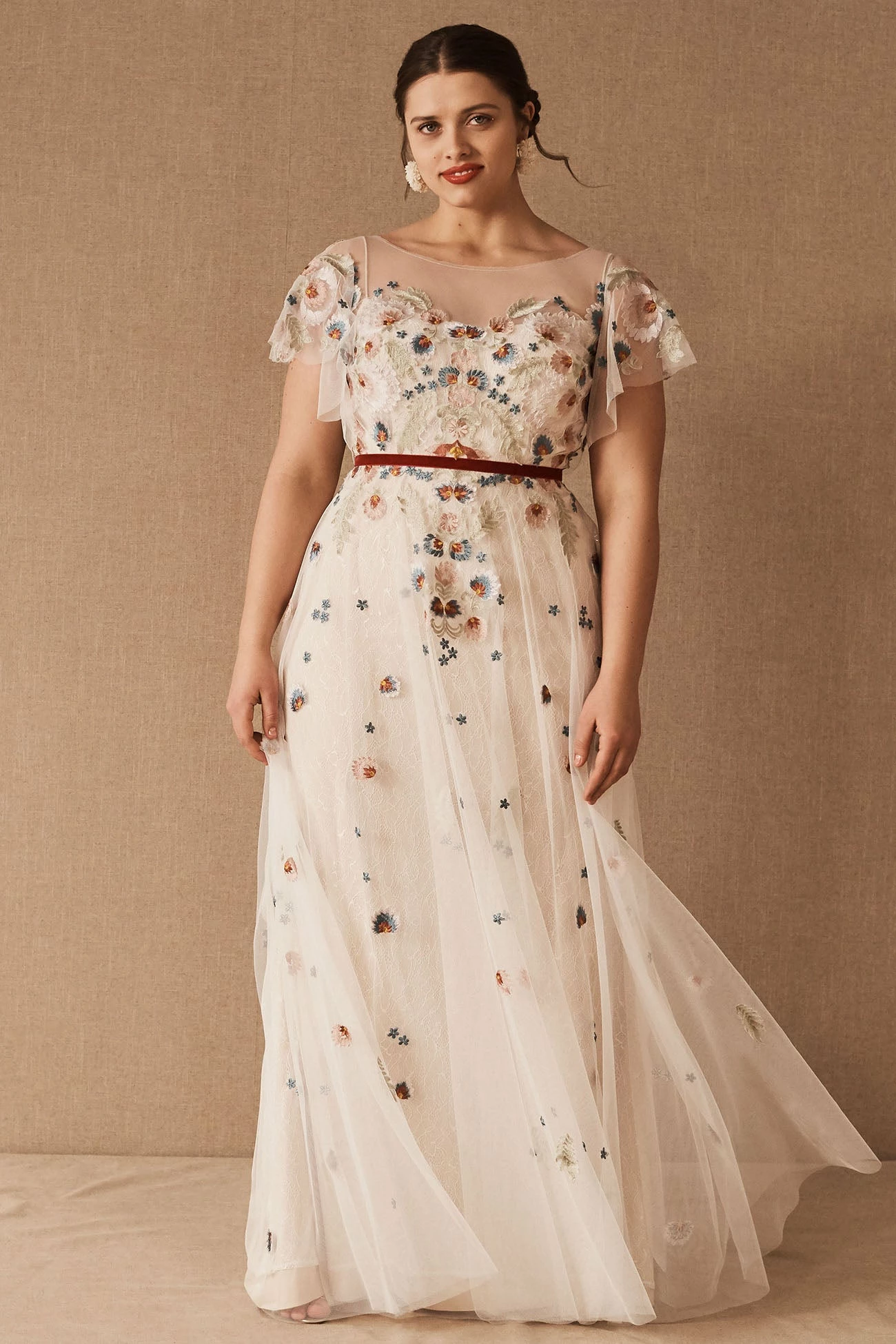BHLDN Willowby Heartleaf Gown - Ivory Multi - Image 15