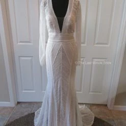 BHLDN Wtoo Summer Gown -Adina's Brida store TheLastMinuteBrideWtoobyWattersstyleSummer13101RbhldnboholongsleevelacebhldnaffordableweddingdressIMG 9192
