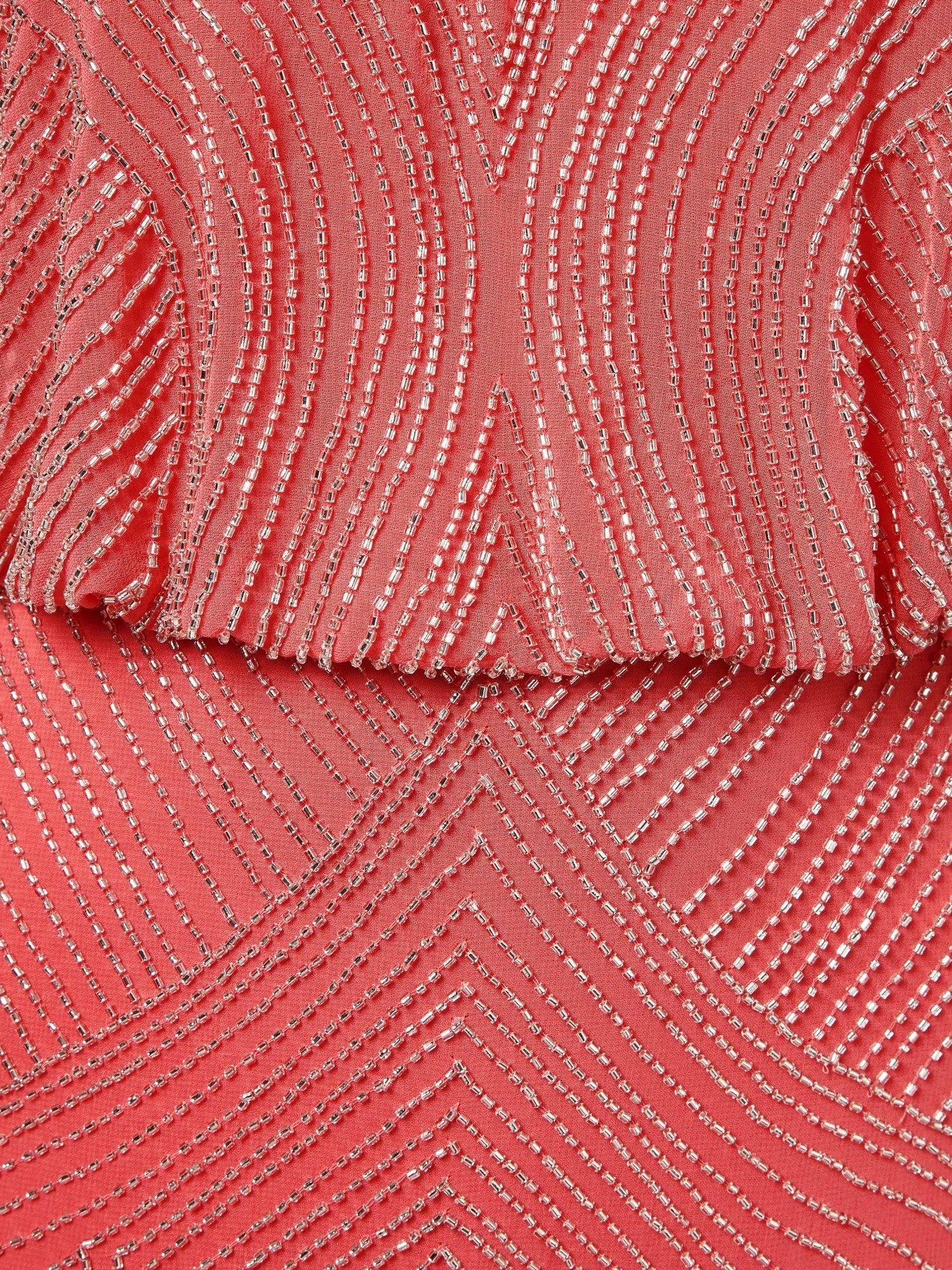 Aidan Mattox Beaded Blouson Gown - Sherbert - Image 9