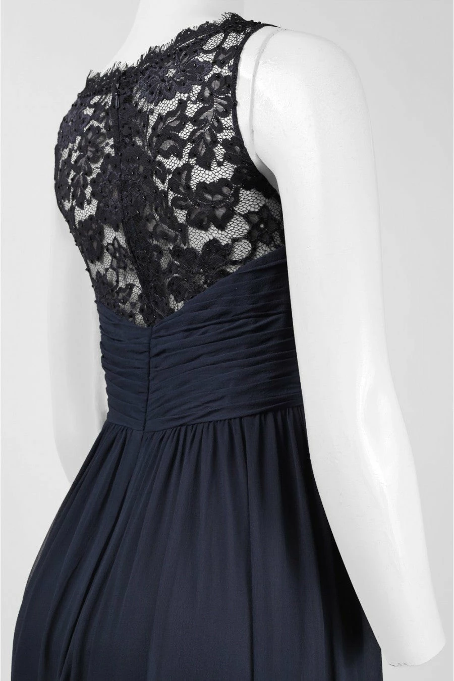 Aidan Mattox Embellished Lace & Silk Chiffon Gown - Twilight - Image 8