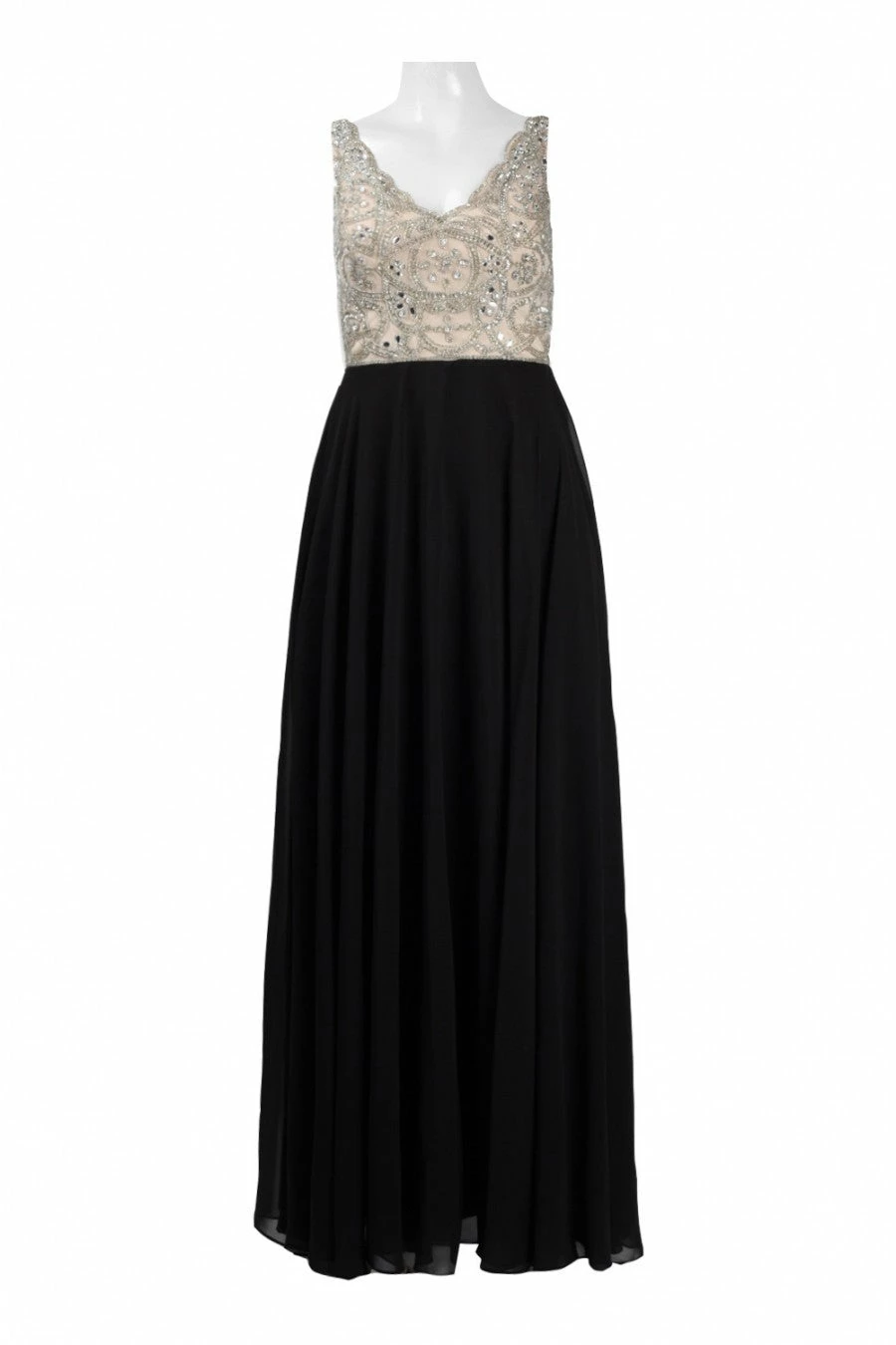 BHLDN Aidan Mattox Regina Gown - Champagne & Black 8 BHLDN Aidan Mattox Regina Gown - Champagne & Black - Image 6