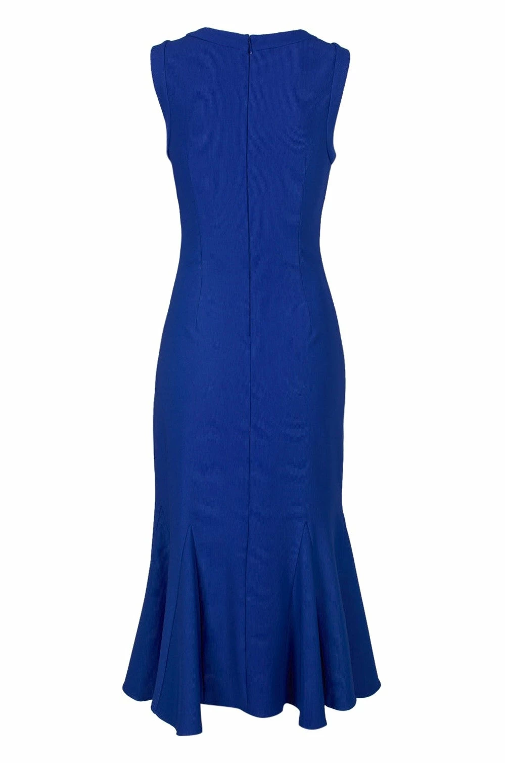 Adrianna Papell Daphne Ribbed Godet Dress - Gulf Blue - Image 5