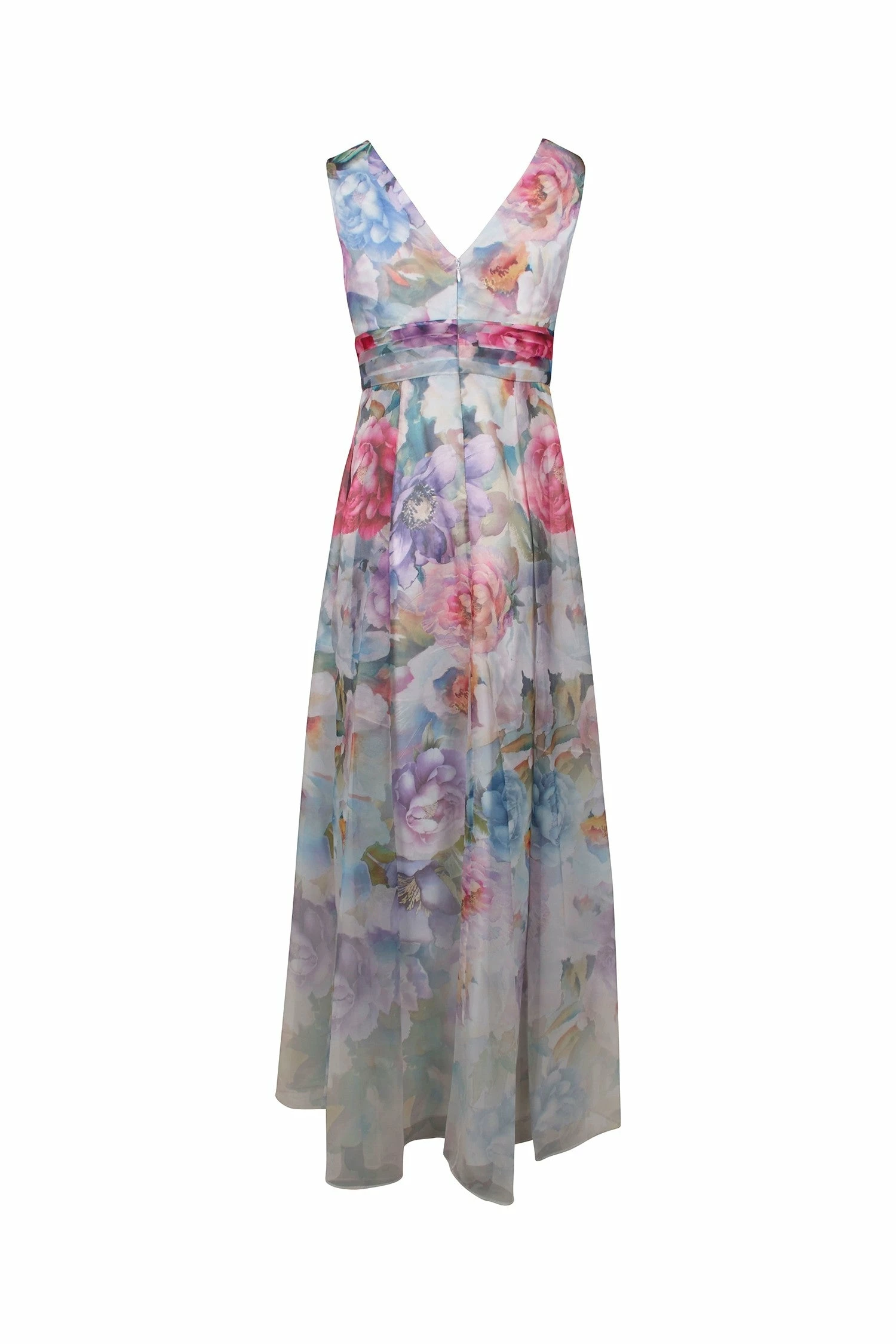 Adrianna Papell Floral Gown - Ivory Multi - Image 8