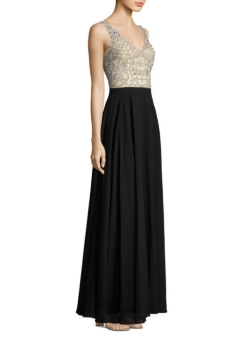BHLDN Aidan Mattox Regina Gown - Champagne & Black 10 BHLDN Aidan Mattox Regina Gown - Champagne & Black - Image 8