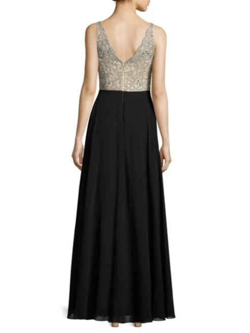 BHLDN Aidan Mattox Regina Gown - Champagne & Black 11 BHLDN Aidan Mattox Regina Gown - Champagne & Black - Image 9