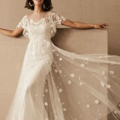 BHLDN Willowby Heartleaf Gown - Ivory