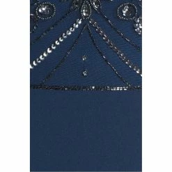 Adriana Papell Adrianna Papell Beaded Short Sleeve Trumpet Dress - Deep Blue 19 Adriana Papell Adrianna Papell Beaded Short Sleeve Trumpet Dress - Deep Blue -Adina's Brida store kyaPlMkL 8