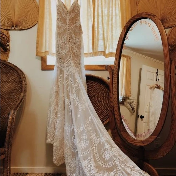 BHLDN Cascading Lace Gown - Image 9