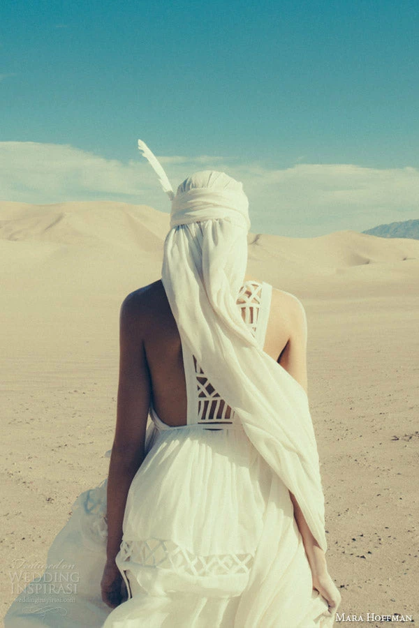 Mara Hoffman Gaia Silk Chiffon Lattice Gown - Image 4