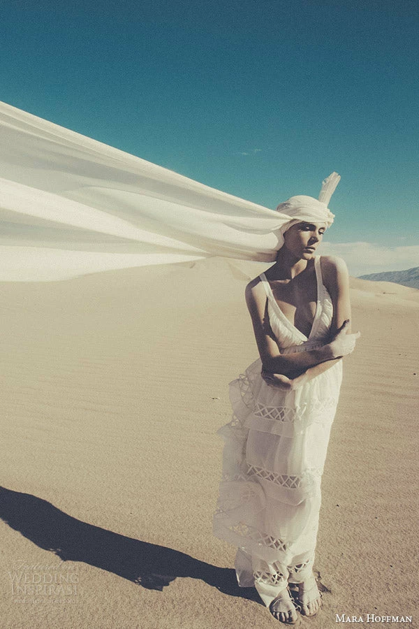 Mara Hoffman Gaia Silk Chiffon Lattice Gown - Image 3