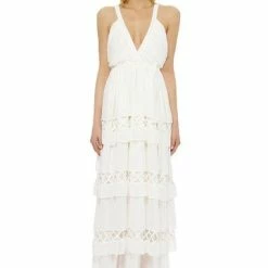 Mara Hoffman Gaia Silk Chiffon Lattice Gown
