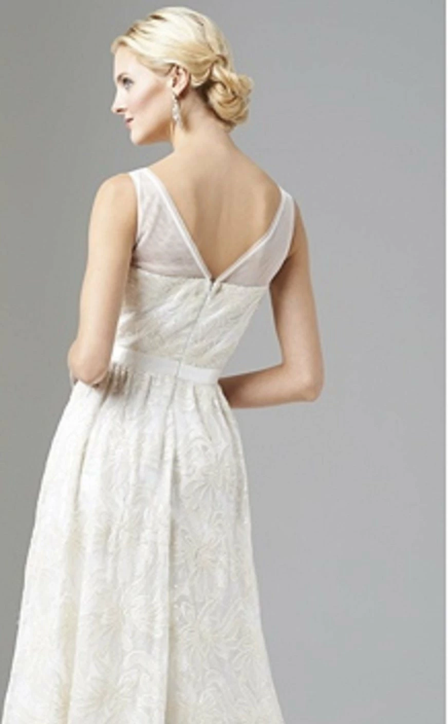 Adrianna Papell Sleeveless Illusion Sequin-lace Wedding Gown - Image 5